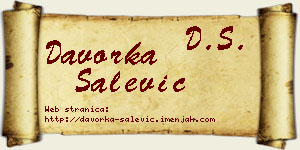 Davorka Salević vizit kartica